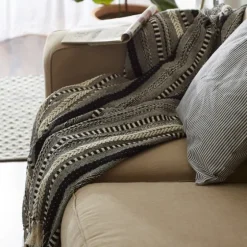 Braided Fringe Throw-Kirkland's Home Clearance