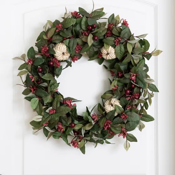 Braided Pumpkins And Berries Harvest Wreath-Kirkland's Home Best Sale