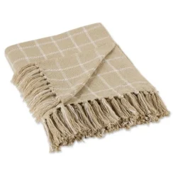 Brandy Plaid Fringed Throw-Kirkland's Home Sale