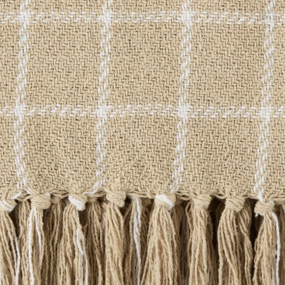 Brandy Plaid Fringed Throw-Kirkland's Home Sale