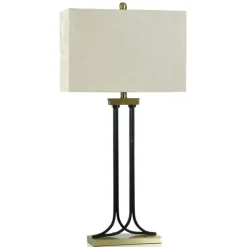 Brass And Black Mid-Century Modern Table Lamp-Kirkland's Home Sale