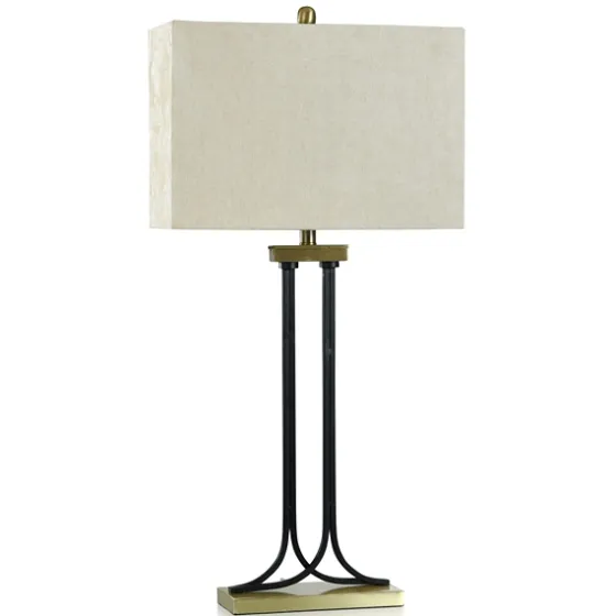 Brass And Black Mid-Century Modern Table Lamp-Kirkland's Home Sale