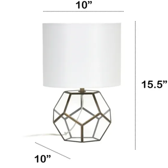 Brass And Glass Octagon Table Lamp-Kirkland's Home Cheap