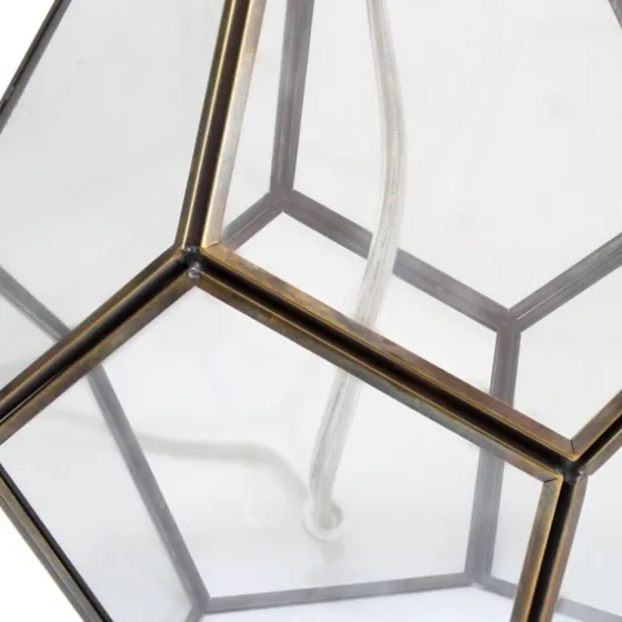 Brass And Glass Octagon Table Lamp-Kirkland's Home Cheap