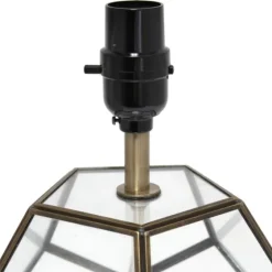 Brass And Glass Octagon Table Lamp-Kirkland's Home Cheap