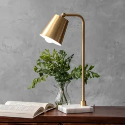 Brass Cone Table Lamp With Marble Base-Kirkland's Home New