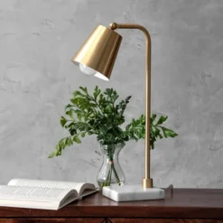 Brass Cone Table Lamp With Marble Base-Kirkland's Home New