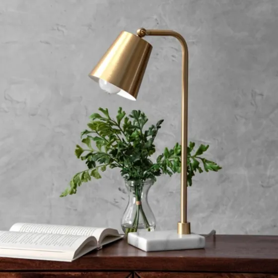 Brass Cone Table Lamp With Marble Base-Kirkland's Home New