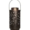 Brass Metal Flower Cutout Solar Lantern-Kirkland's Home Clearance
