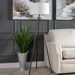 Brass Metal Tripod Floor Lamp-Kirkland's Home Cheap