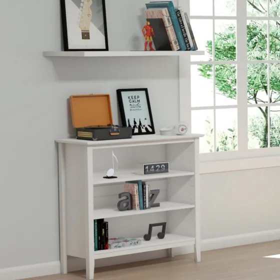 Brazilian Pine Wood Short Bookshelf-Kirkland's Home Cheap