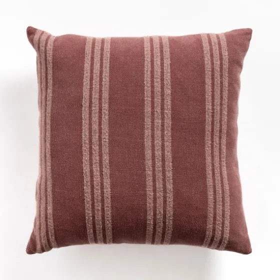 Brick Providence Stripe Pillow-Kirkland's Home Outlet
