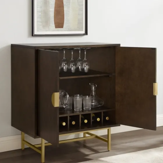 Brielle Golden Circle Wine Cabinet-Kirkland's Home New