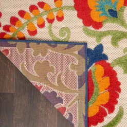 Bright Abstract Floral Outdoor Area Rug, 5X7-Kirkland's Home New