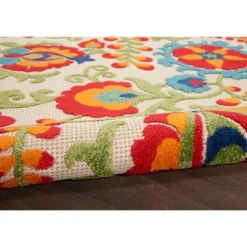 Bright Abstract Floral Outdoor Area Rug, 5X7-Kirkland's Home New