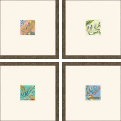 Bright Botanicals I Framed Art Prints, Set Of 4-Kirkland's Home Fashion