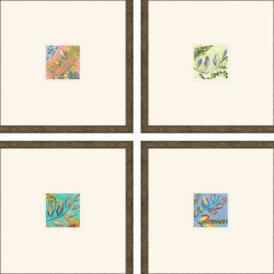 Bright Botanicals I Framed Art Prints, Set Of 4-Kirkland's Home Fashion