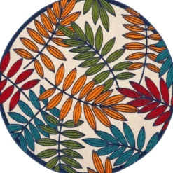 Bright Branches Round Outdoor Area Rug, 5X5-Kirkland's Home Hot