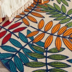 Bright Branches Round Outdoor Area Rug, 5X5-Kirkland's Home Hot