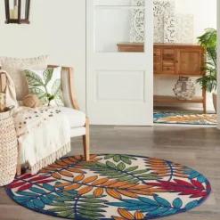 Bright Branches Round Outdoor Area Rug, 5X5-Kirkland's Home Hot