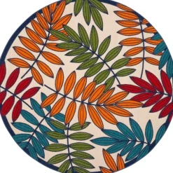 Bright Branches Round Outdoor Area Rug, 7X7-Kirkland's Home Cheap