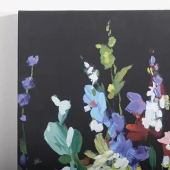 Bright Floral And Black Canvas Art Print-Kirkland's Home Online