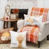 Bright Orange Harvest Plaid Throw-Kirkland's Home Flash Sale