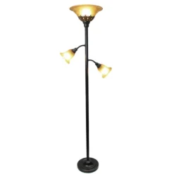 Bronze And 3-Scallop Glass Floor Lamp-Kirkland's Home Cheap