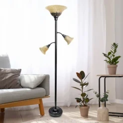 Bronze And 3-Scallop Glass Floor Lamp-Kirkland's Home Cheap