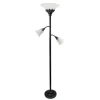 Bronze And White 3-Scallop Glass Floor Lamp-Kirkland's Home Best Sale
