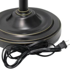 Bronze And White 3-Scallop Glass Floor Lamp-Kirkland's Home Best Sale