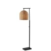 Bronze And Woven Rat Stem Floor Lamp-Kirkland's Home Fashion