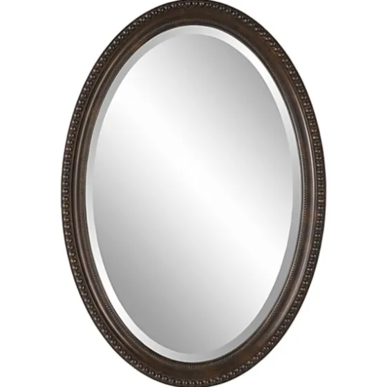 Bronze Beaded Frame Oval Mirror-Kirkland's Home Best