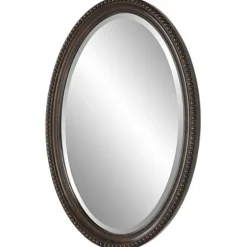 Bronze Beaded Frame Oval Mirror-Kirkland's Home Best