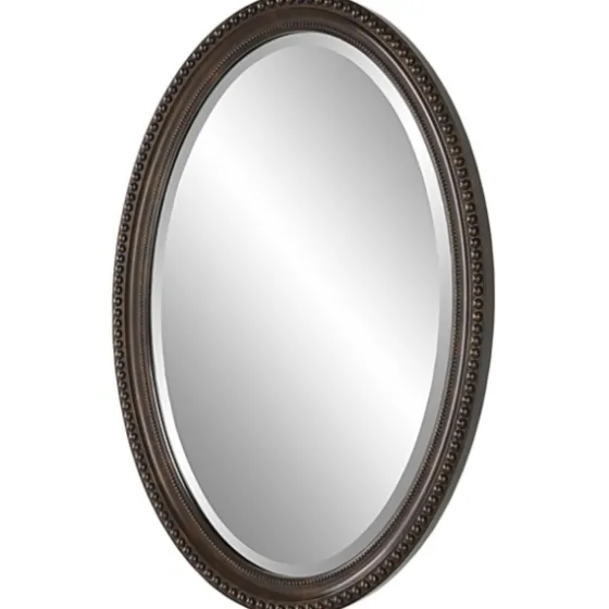 Bronze Beaded Frame Oval Mirror-Kirkland's Home Best