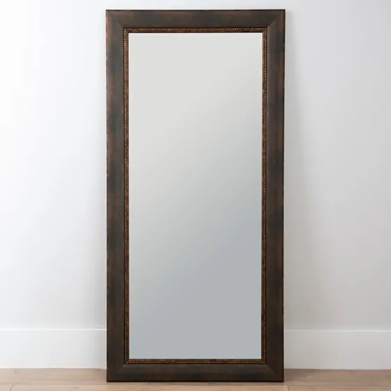 Bronze Beaded Framed Mirror, 31.4X65.4 In.-Kirkland's Home Fashion