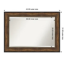 Bronze Frame Beveled Mirror, 43.5X31.5 In.-Kirkland's Home Outlet