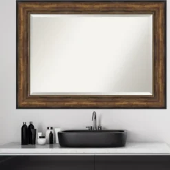 Bronze Frame Beveled Mirror, 43.5X31.5 In.-Kirkland's Home Outlet