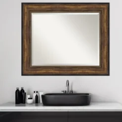 Bronze Frame Beveled Mirror, 35.5X29.5 In.-Kirkland's Home Outlet