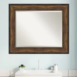 Bronze Frame Beveled Mirror, 35.5X29.5 In.-Kirkland's Home Outlet