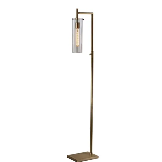 Bronze Glass Cylinder Shade Floor Lamp-Kirkland's Home Cheap