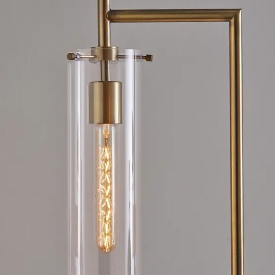 Bronze Glass Cylinder Shade Floor Lamp-Kirkland's Home Cheap