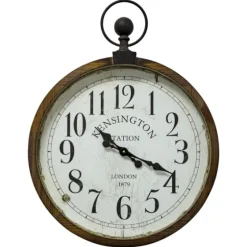 Bronze Kensington Station Pocket Wall Clock-Kirkland's Home Outlet