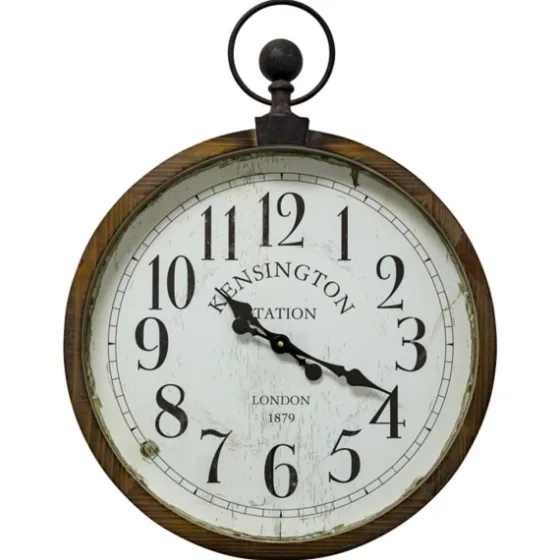 Bronze Kensington Station Pocket Wall Clock-Kirkland's Home Outlet