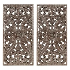 Bronze Madison Park Floral Wall Plaques, Set Of 2-Kirkland's Home Clearance