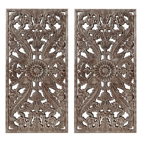 Bronze Madison Park Floral Wall Plaques, Set Of 2-Kirkland's Home Clearance