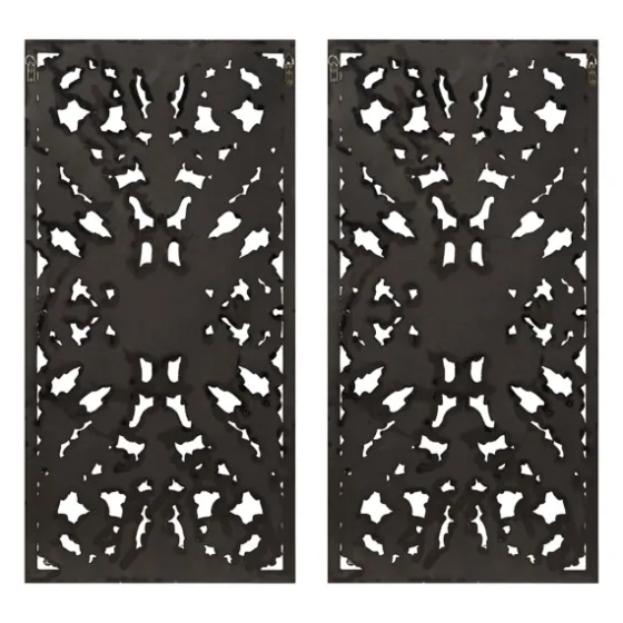 Bronze Madison Park Floral Wall Plaques, Set Of 2-Kirkland's Home Clearance