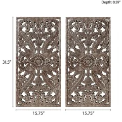 Bronze Madison Park Floral Wall Plaques, Set Of 2-Kirkland's Home Clearance