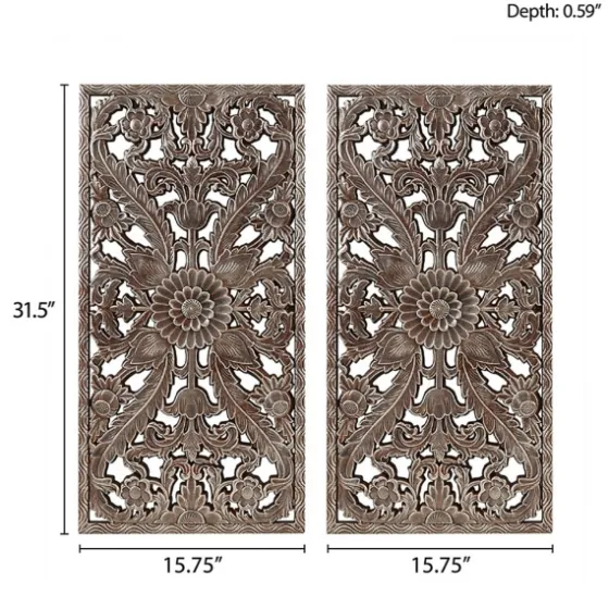 Bronze Madison Park Floral Wall Plaques, Set Of 2-Kirkland's Home Clearance