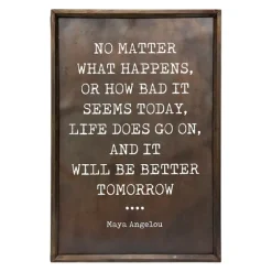 Bronze Metal Maya Angelou Plaque-Kirkland's Home Fashion